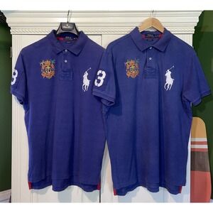 Polo‎ Ralph Lauren Big Pony Polo Shirt Men XL 3 Lot Of 2 Bleaker New York Marine